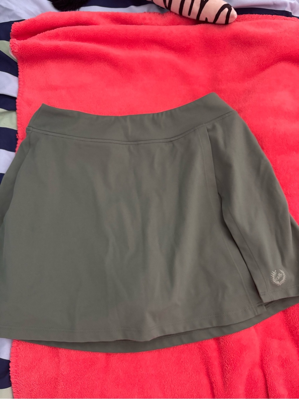 PINK Victoria's Secret Olive Green A-Line Skort